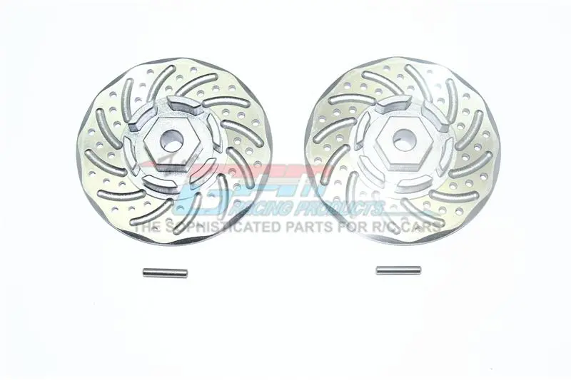 Traxxas Rustler 4X4 Vxl (67076-4) Aluminum +2Mm Hex With Brake Disk With Silver Lining - 1Pr Set Gray Silver 1