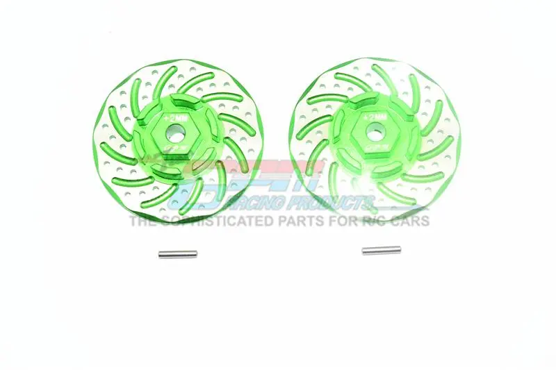 Traxxas Rustler 4X4 Vxl (67076-4) Aluminum +2Mm Hex With Brake Disk With Silver Lining - 1Pr Set Green 1