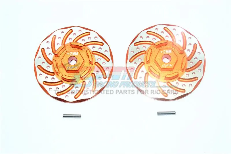 Traxxas Rustler 4X4 Vxl (67076-4) Aluminum +2Mm Hex With Brake Disk With Silver Lining - 1Pr Set Orange 1