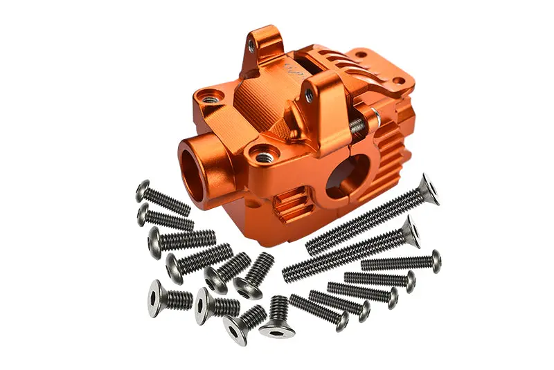 Traxxas Rustler 4X4 Vxl (67076-4) Aluminum Front Gear Box -1 Set Orange 1