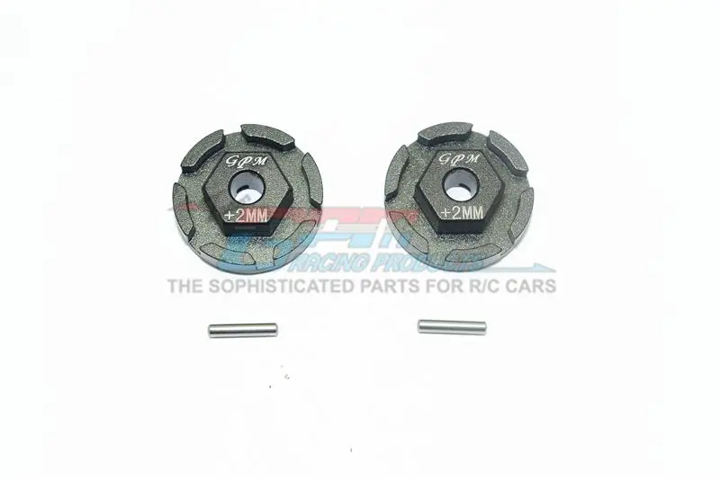 Traxxas Rustler 4X4 Vxl (67076-4) Aluminum Hex Adapter (+2Mm) - 2Pc Set Black 1