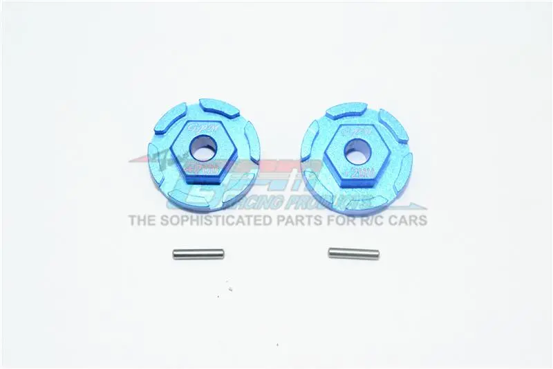 Traxxas Rustler 4X4 Vxl (67076-4) Aluminum Hex Adapter (+2Mm) - 2Pc Set Blue 1