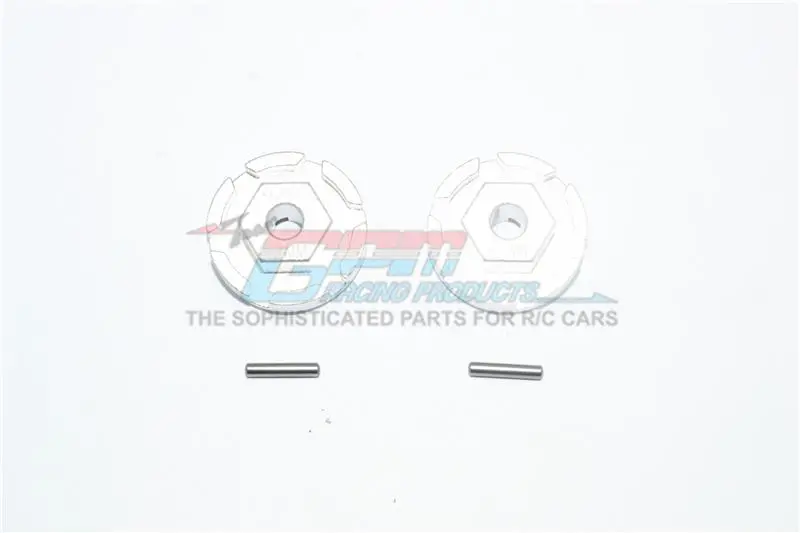 Traxxas Rustler 4X4 Vxl (67076-4) Aluminum Hex Adapter (+2Mm) - 2Pc Set Silver 1