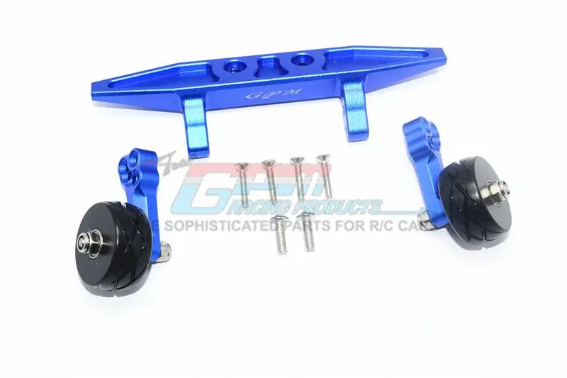 Traxxas Rustler 4X4 Vxl (67076-4) Aluminum Rear Adjustable Wheelie - 1 Set Blue 1