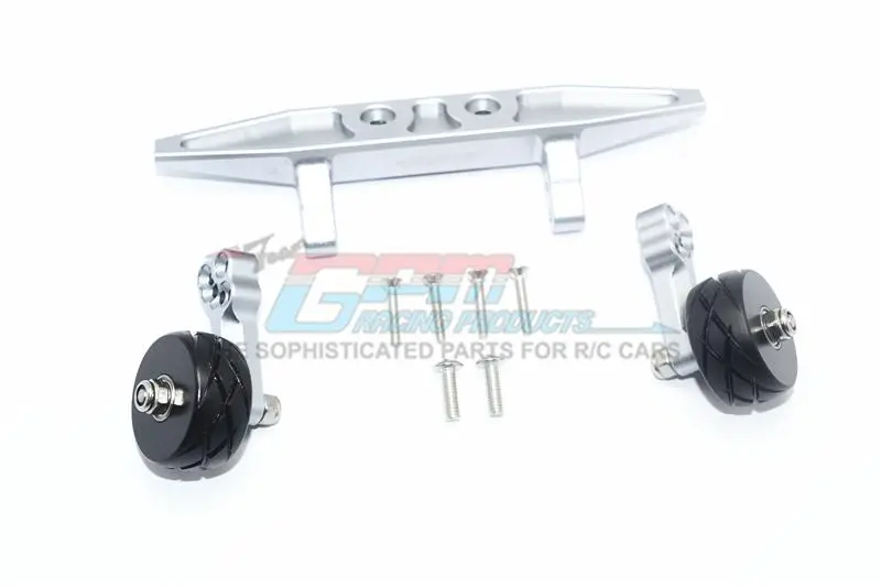 Traxxas Rustler 4X4 Vxl (67076-4) Aluminum Rear Adjustable Wheelie - 1 Set Gray Silver 1