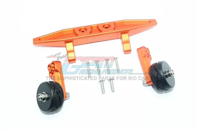 Traxxas Rustler 4X4 Vxl (67076-4) Aluminum Rear Adjustable Wheelie - 1 Set Orange 1