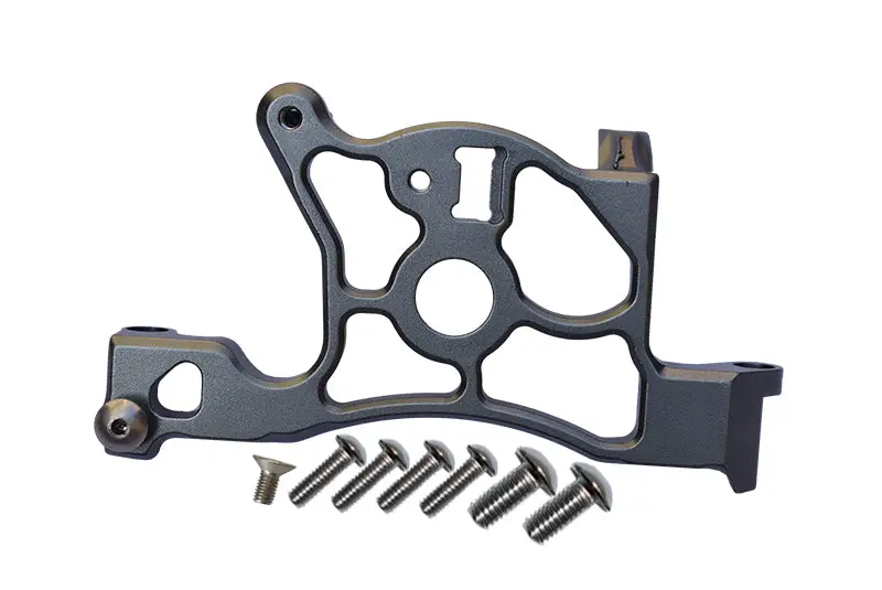 Traxxas Rustler 4X4 Vxl (67076-4) Aluminum Rear Spur Gear Cover Mount - 1Pc Set Gray Silver 1