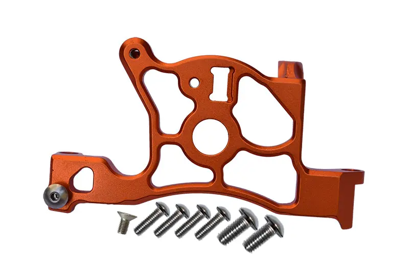 Traxxas Rustler 4X4 Vxl (67076-4) Aluminum Rear Spur Gear Cover Mount - 1Pc Set Orange 1