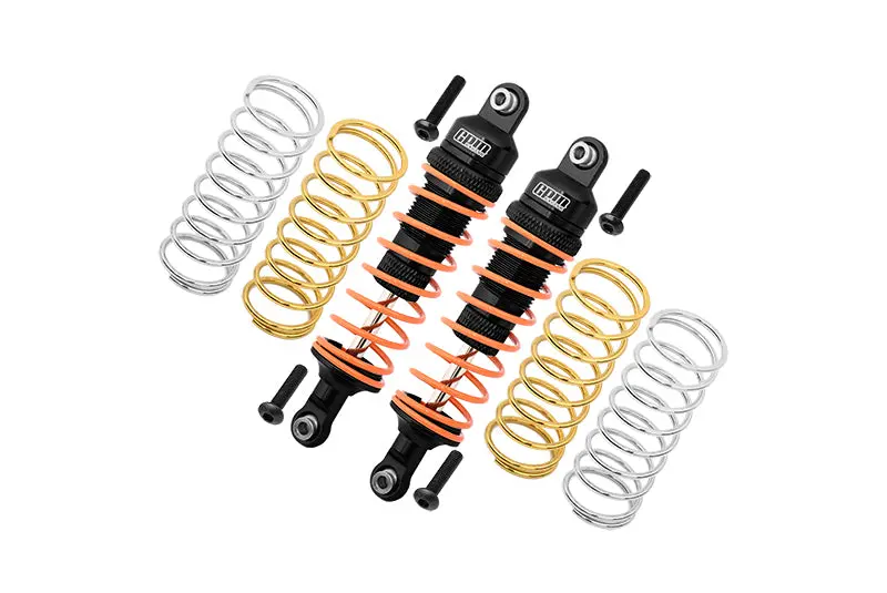 Traxxas Rustler 4X4 Vxl (67076-4) / Hoss 4X4 Vxl (90076-4) Aluminum Front Adjustable Shocks 87Mm - 1Pr Set Black 1
