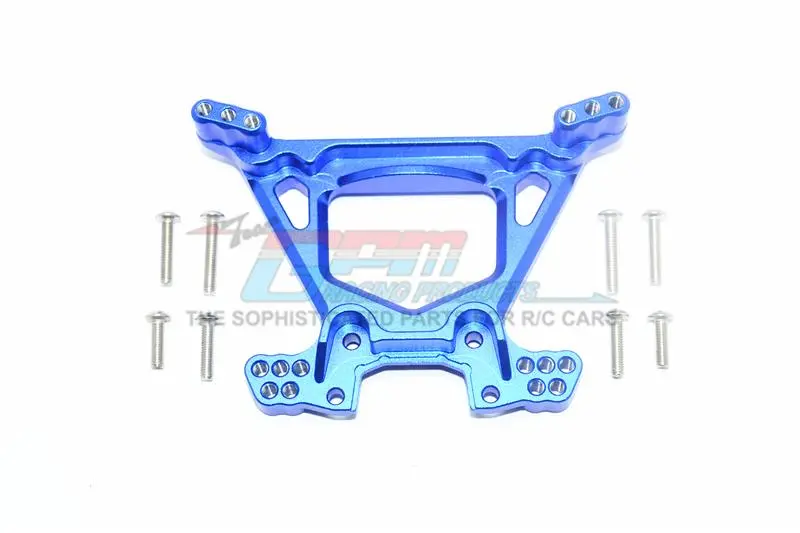 Traxxas Rustler 4X4 Vxl (67076-4) / Hoss 4X4 Vxl (90076-4) Aluminum Rear Shock Tower - 1Pc Set Blue 1
