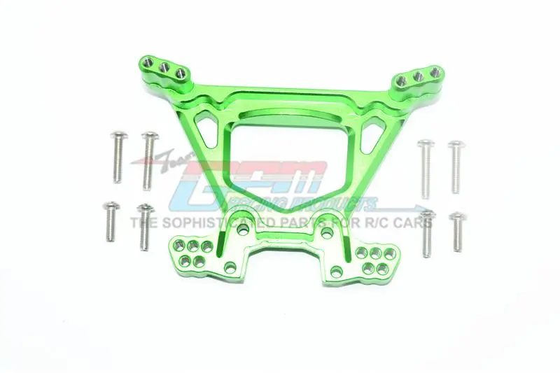 Traxxas Rustler 4X4 Vxl (67076-4) / Hoss 4X4 Vxl (90076-4) Aluminum Rear Shock Tower - 1Pc Set Green 1