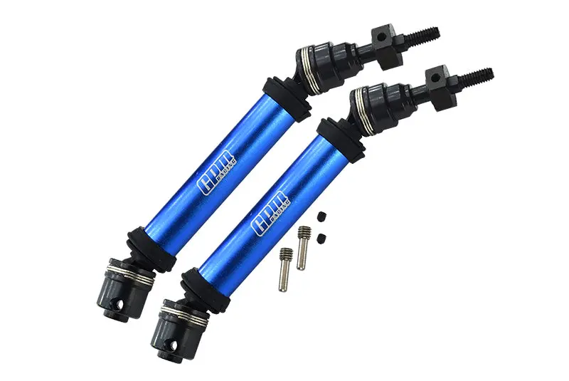Traxxas Rustler 4X4 Vxl (67076-4) / Hoss 4X4 Vxl (90076-4) Harden Steel #45 Front Axle Cvd Drive Shaft With Alloy Body - 1 Pair Set Blue 1