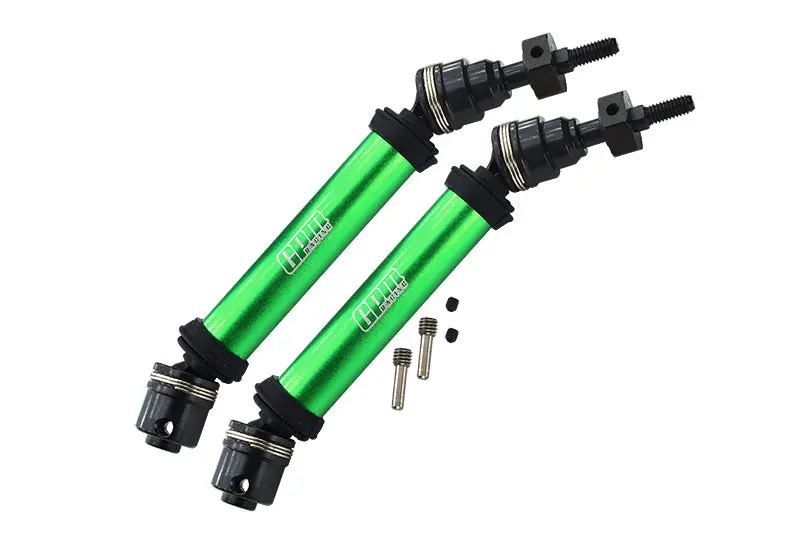 Traxxas Rustler 4X4 Vxl (67076-4) / Hoss 4X4 Vxl (90076-4) Harden Steel #45 Front Axle Cvd Drive Shaft With Alloy Body - 1 Pair Set Green 1