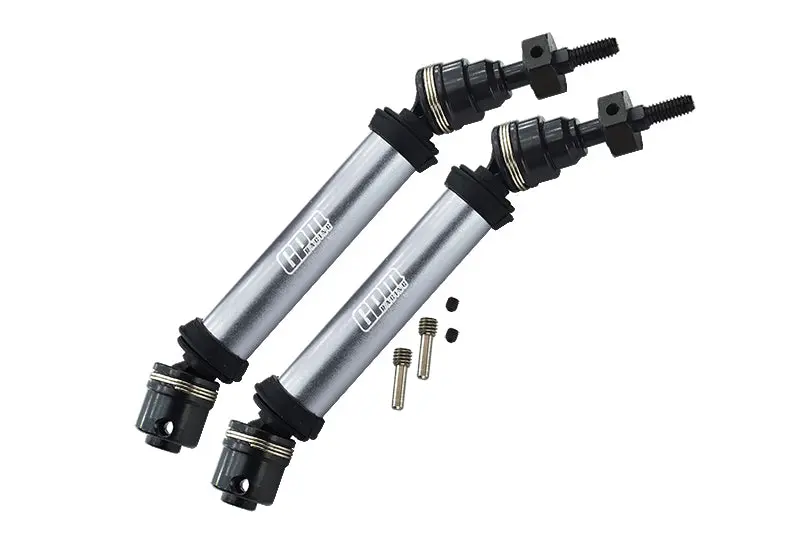 Traxxas Rustler 4X4 Vxl (67076-4) / Hoss 4X4 Vxl (90076-4) Harden Steel #45 Front Axle Cvd Drive Shaft With Alloy Body - 1 Pair Set Silver 1