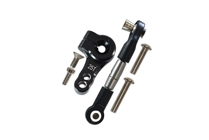 Traxxas Rustler 4X4 Vxl (67076-4) Spring Steel Tie Rod + 25T Aluminum Servo Horn - 6Pc Set Black 1
