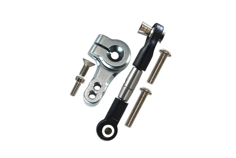 Traxxas Rustler 4X4 Vxl (67076-4) Spring Steel Tie Rod + 25T Aluminum Servo Horn - 6Pc Set Gray Silver 1