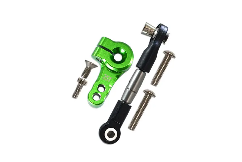Traxxas Rustler 4X4 Vxl (67076-4) Spring Steel Tie Rod + 25T Aluminum Servo Horn - 6Pc Set Green 1