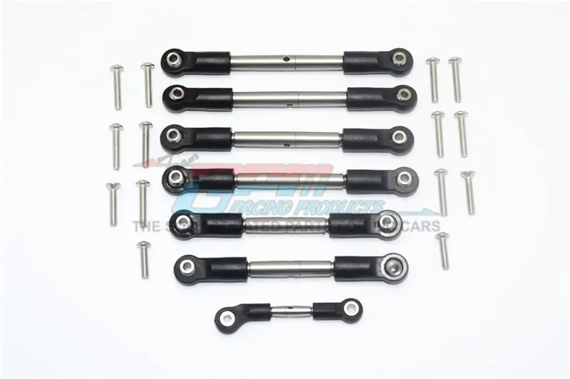 Traxxas Rustler 4X4 Vxl (67076-4) Stainless Steel Thickened Tie Rods - 7Pc Set Original Color 1