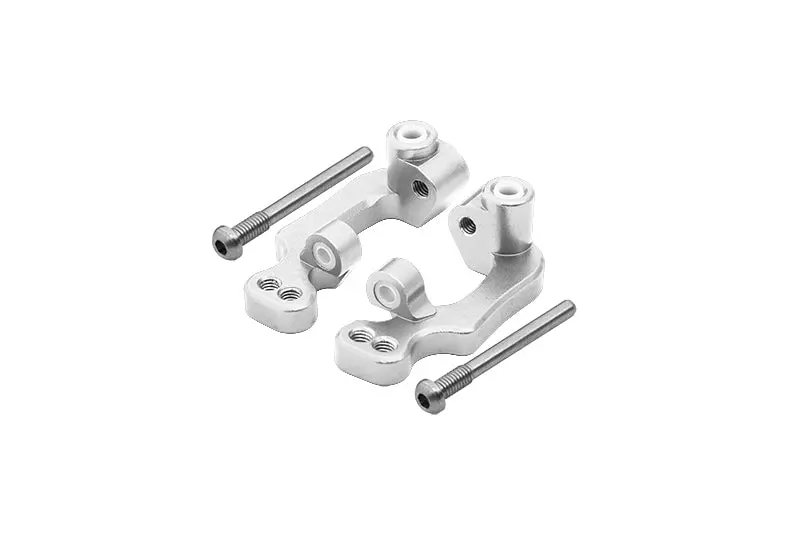 Traxxas Rustler Vxl Aluminum C-Hub Caster Block - 1 Pr Silver 1