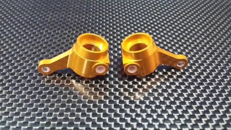 Traxxas Rustler Vxl Aluminum Front Knuckle - 1 Pr Gold 1