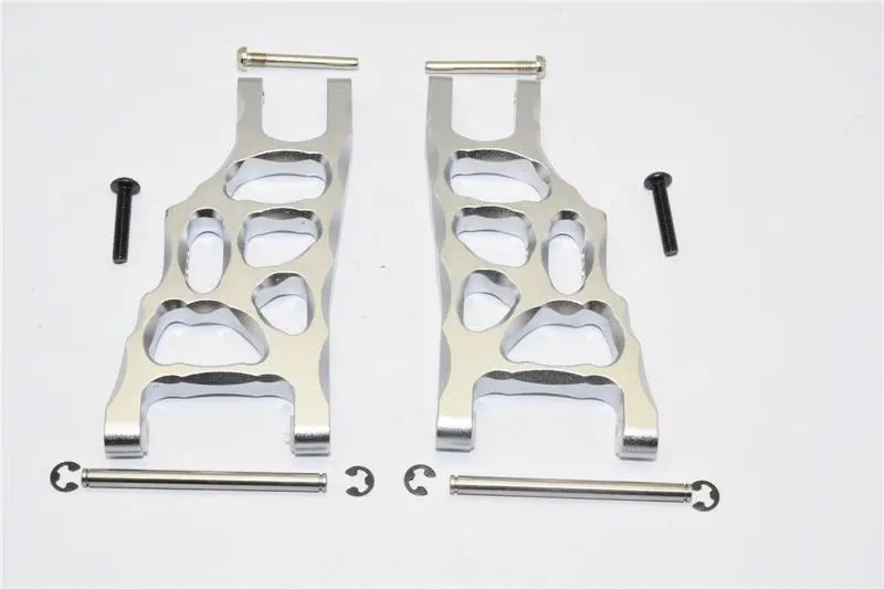 Traxxas Rustler Vxl Aluminum Front Lower Arm - 1 Pr Set Gray Silver 1