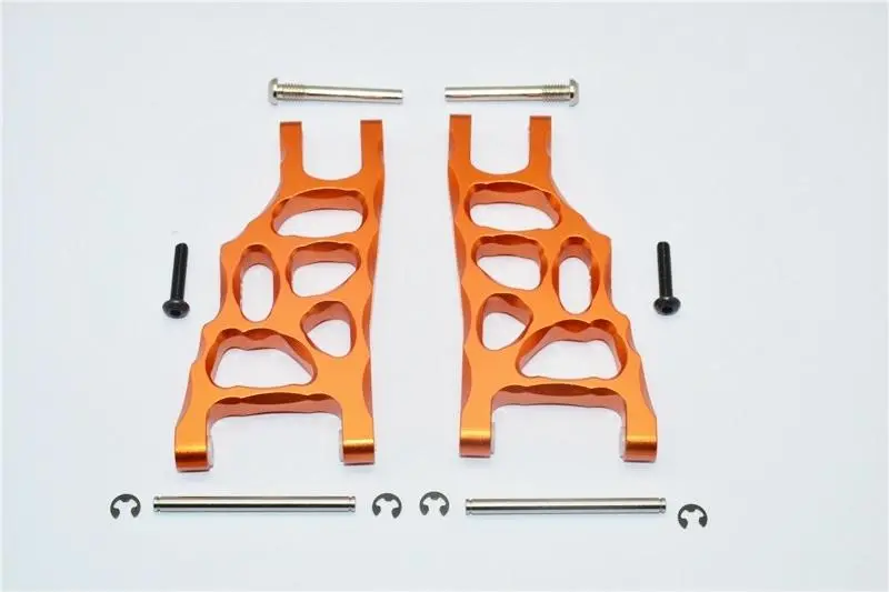 Traxxas Rustler Vxl Aluminum Front Lower Arm - 1 Pr Set Orange 1
