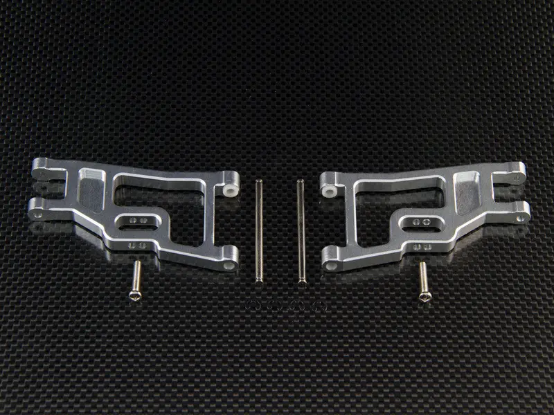 Traxxas Rustler Vxl Aluminum Front Lower Arm - 1 Pr Set Silver 1