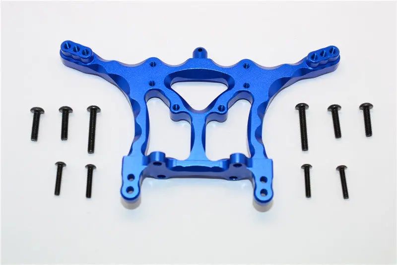 Traxxas Rustler Vxl Aluminum Rear Damper Mount - 1 Set Blue 1