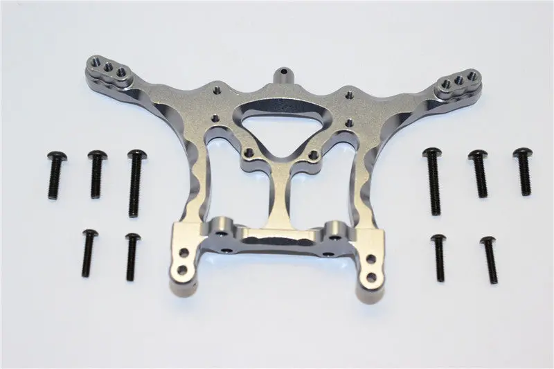 Traxxas Rustler Vxl Aluminum Rear Damper Mount - 1 Set Gray Silver 1