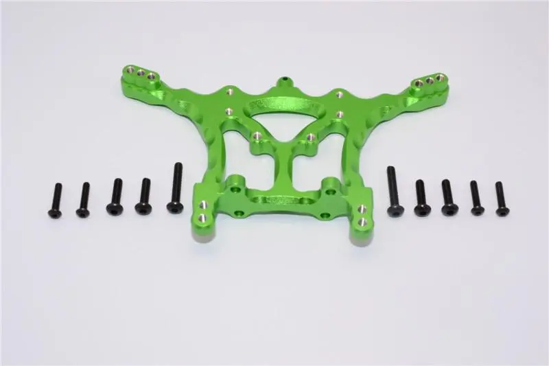 Traxxas Rustler Vxl Aluminum Rear Damper Mount - 1 Set Green 1