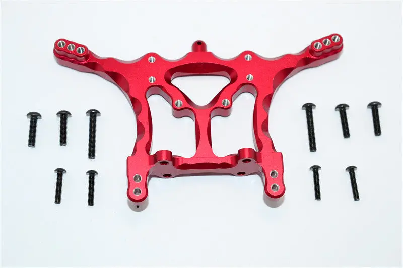 Traxxas Rustler Vxl Aluminum Rear Damper Mount - 1 Set Red 1