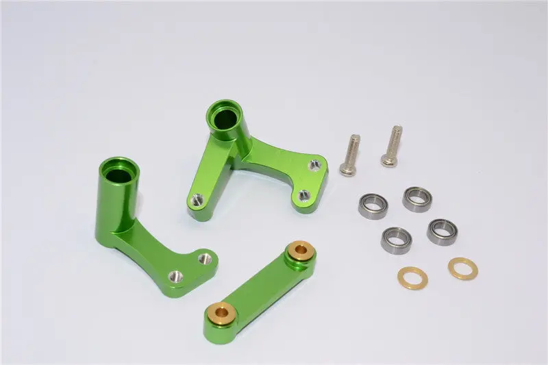 Traxxas Rustler Vxl Aluminum Steering Assembly With Bearings - 1 Set Green 1