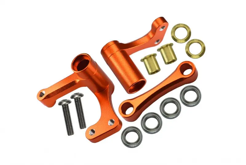 Traxxas Rustler Vxl Aluminum Steering Assembly With Bearings - 1 Set Orange 1