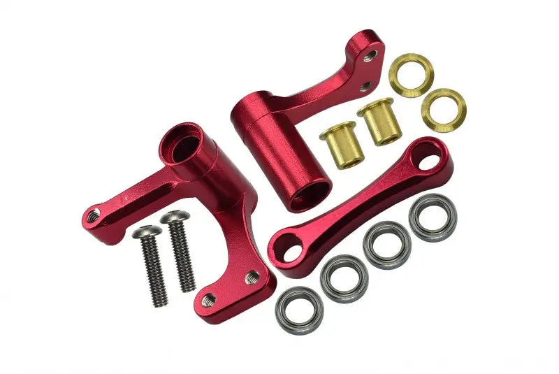 Traxxas Rustler Vxl Aluminum Steering Assembly With Bearings - 1 Set Red 1