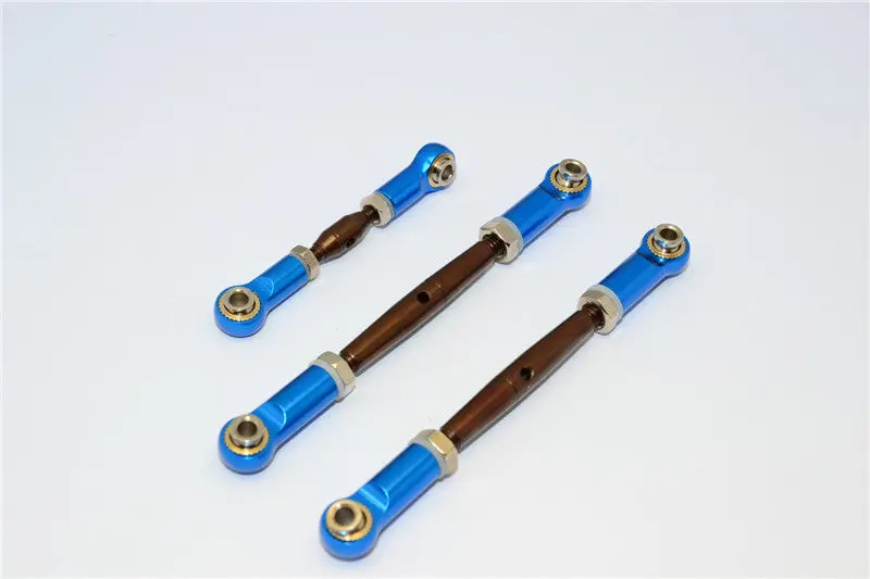 Traxxas Rustler Vxl Spring Steel Turnbuckles With Aluminum Ball Ends - 3Pcs Set Blue 1