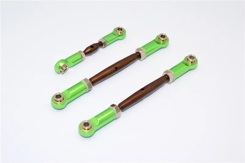 Traxxas Rustler Vxl Spring Steel Turnbuckles With Aluminum Ball Ends - 3Pcs Set Green 1