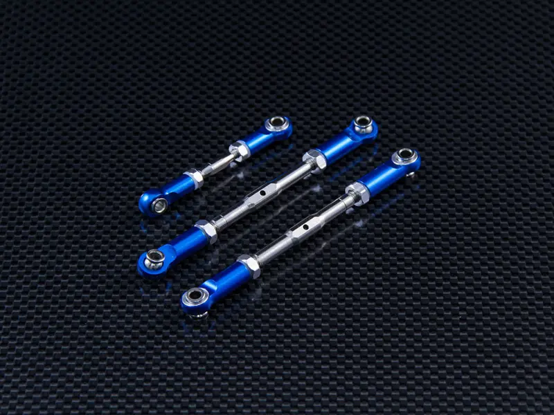 Traxxas Rustler Vxl Steel Turnbuckles With Aluminum Ball Ends - 3 Pcs Set Blue 1