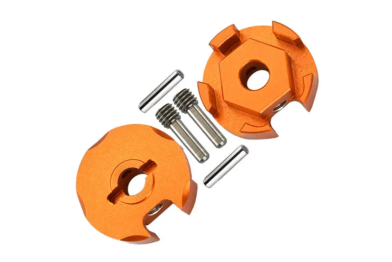 Traxxas Slash 4X4 Aluminum Wheel Hex Claw - 2Pcs Orange 1