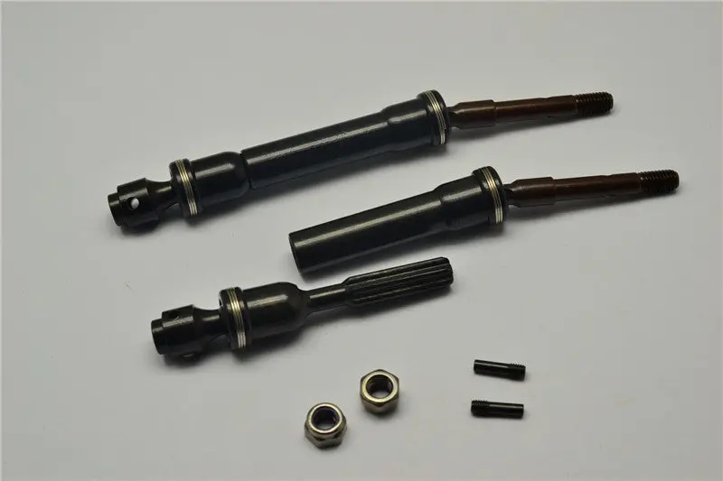 Traxxas Slash 4X4 & Craniac Steel Rear Cvd Universal Swing Shaft With Spring Steel Cup Joint - 1Pr Black 1