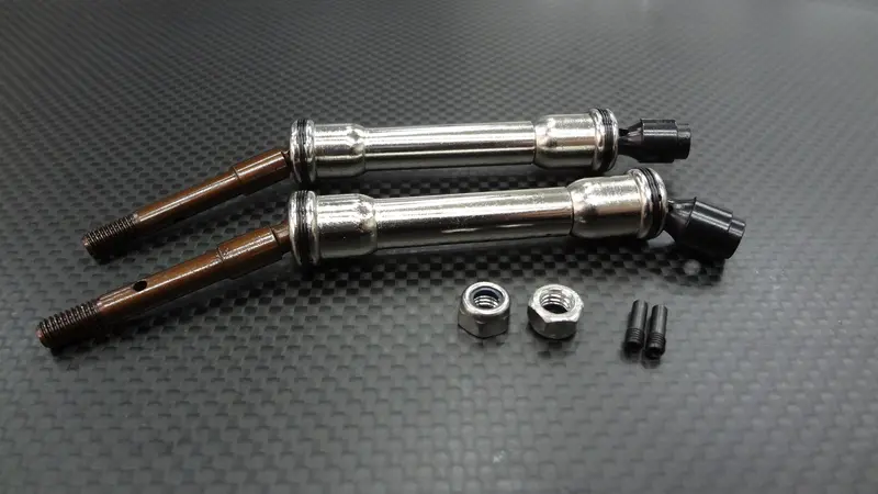 Traxxas Slash 4X4 & Craniac Steel Rear Cvd Universal Swing Shaft With Spring Steel Cup Joint - 1Pr Silver 1
