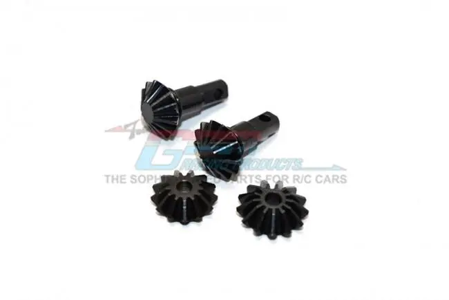 Traxxas Slash 4X4 Hard Steel Gear Set For Differential Assembly - 4Pcs Black 1