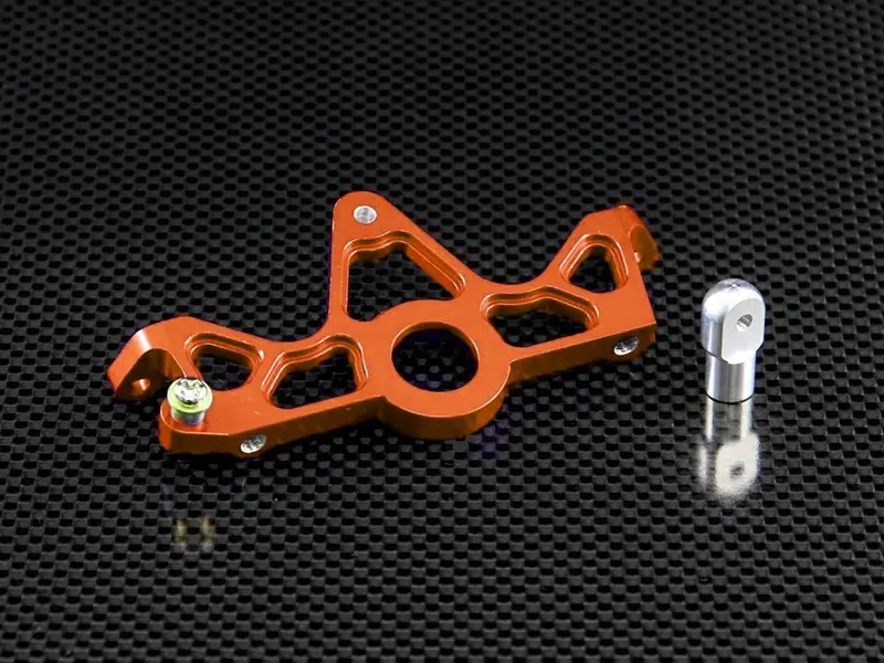 Traxxas Slash 4X4 / Hoss 4X4 Vxl Aluminum Motor Mount - 1Pc Set Orange 1