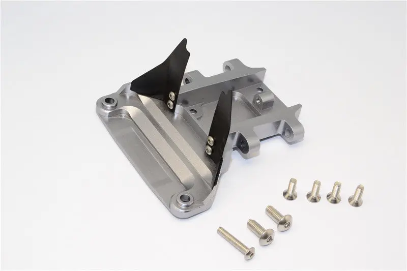Traxxas Slash 4X4 Lcg (68086-21) / Deegan 38 Fiesta (74054-6) Aluminum Rear Gear Box Protector - 1Pc Set Gray Silver 1