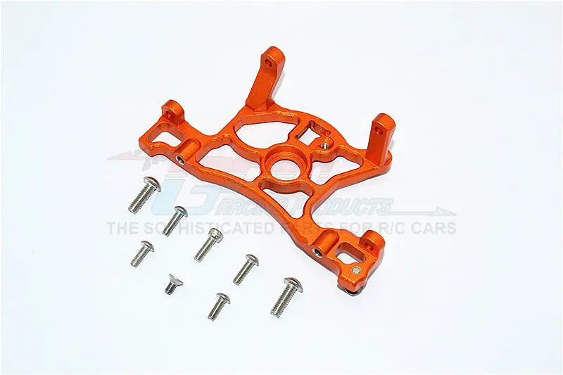 Traxxas Slash 4X4 Lcg (68086-21) / Deegan 38 Fiesta (74054-6) Aluminum Spur Gear Cover Mount - 1Pc Set Orange 1