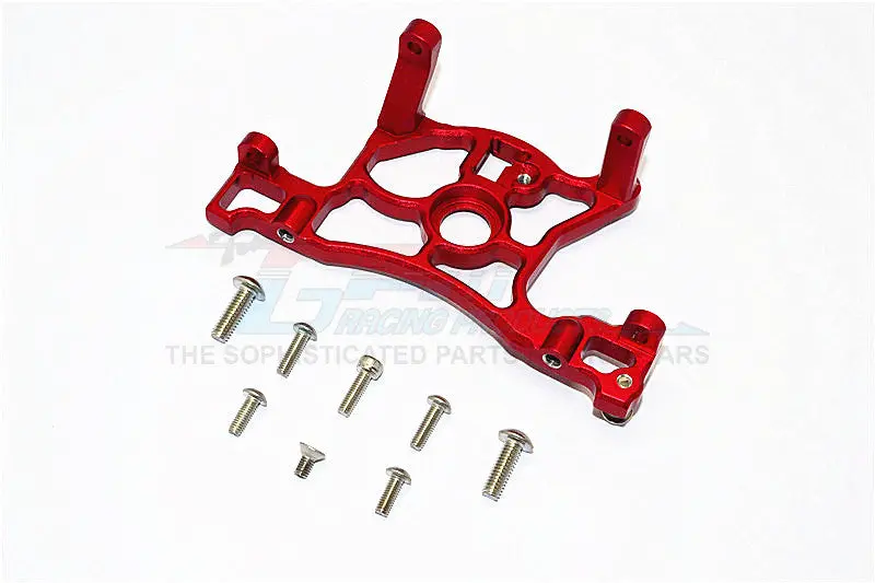 Traxxas Slash 4X4 Lcg (68086-21) / Deegan 38 Fiesta (74054-6) Aluminum Spur Gear Cover Mount - 1Pc Set Red 1
