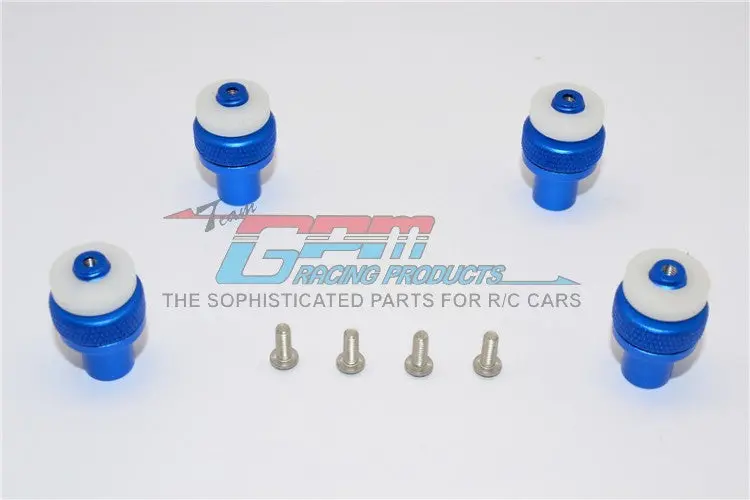 Traxxas Slash 4X4 Lcg Aluminum Front+Rear Magnet Body Mount (Od15mm Magnet) - 1 Set Blue 1