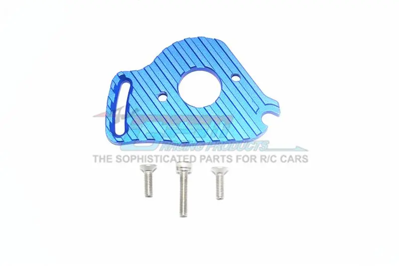 Traxxas Slash 4X4 Lcg Aluminum Motor Plate With Heat Sink Fins - 1Pc Set Blue 1
