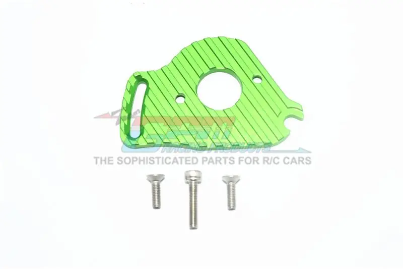 Traxxas Slash 4X4 Lcg Aluminum Motor Plate With Heat Sink Fins - 1Pc Set Green 1