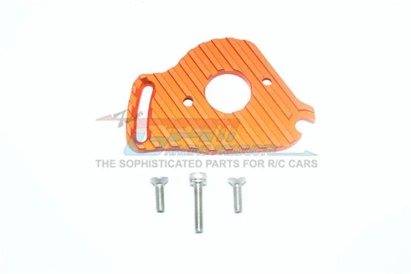 Traxxas Slash 4X4 Lcg Aluminum Motor Plate With Heat Sink Fins - 1Pc Set Orange 1