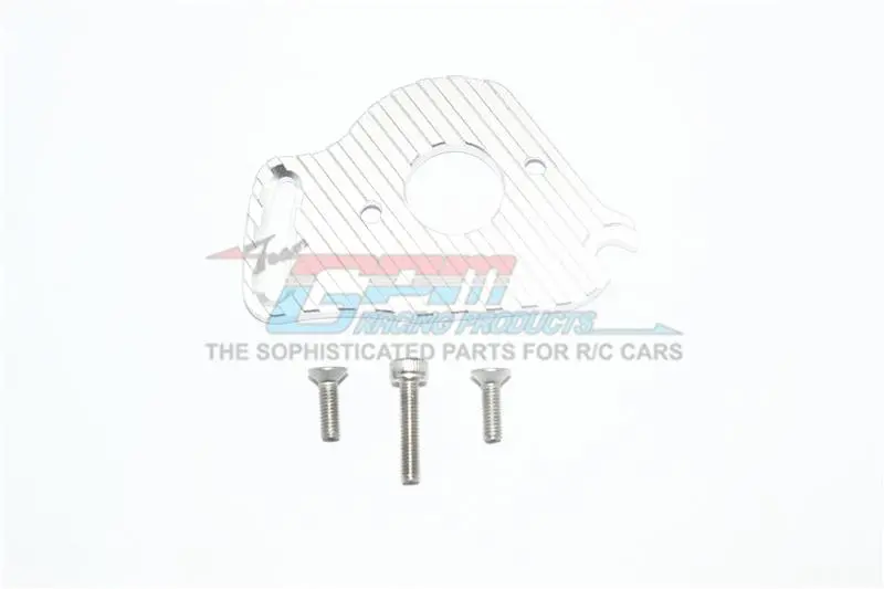 Traxxas Slash 4X4 Lcg Aluminum Motor Plate With Heat Sink Fins - 1Pc Set Silver 1